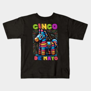 Colorful Cinco de Mayo Piñata - Fiesta Ready Kids T-Shirt